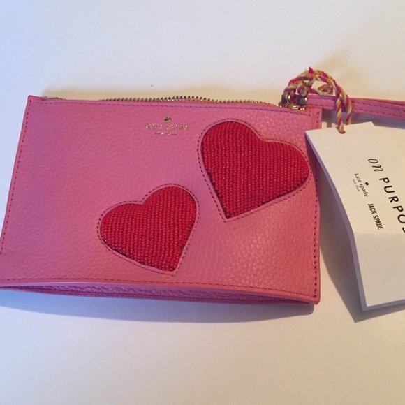 Kate Spade On Purpose Leather Heart Wristlet - Picture 6 of 6